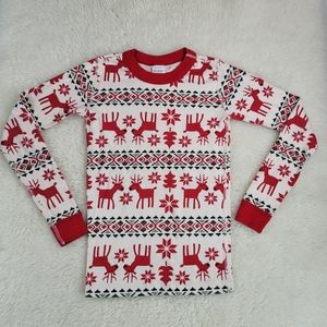 Hanna Andersson Pajama Top Sz 140cm US 10 - Holiday Reindeer